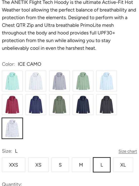 ANETIK Low Pro Tech Camo Hooded Women's Alloy Hooded long sleeve large UPF30 - Picture 11 of 11